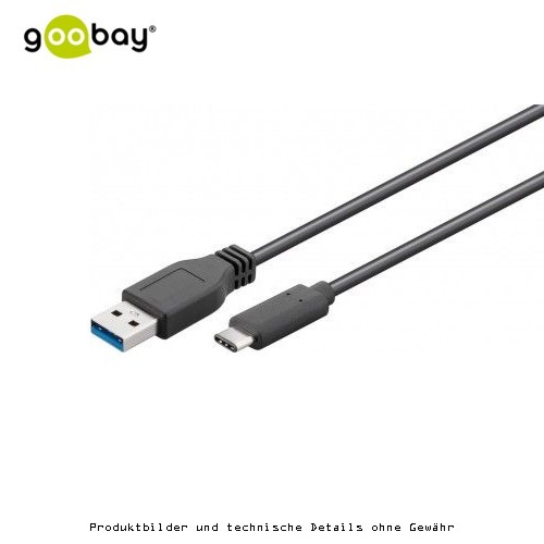 USB 3.0 Anschlußkabel 2m auf USB-C