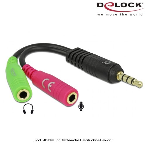 Delock Adapterkabel Klinke 3,5 mm 4 Pin