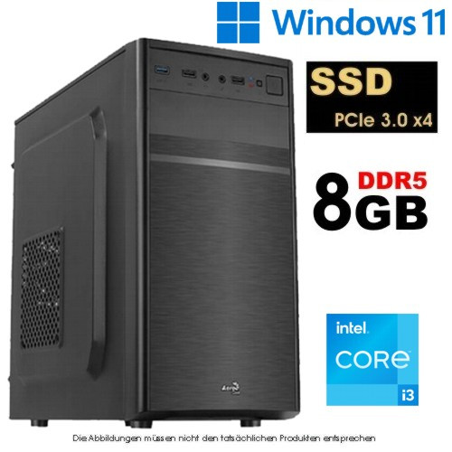 BWZ Office-PC i3-14100 /500GB-NVMe/8GB/Win11Pro