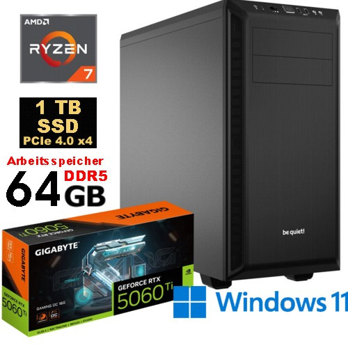 BWZ Gaming R7-9800X3D/1TB NVME/64GB/RTX-5060Ti/Win11Pro