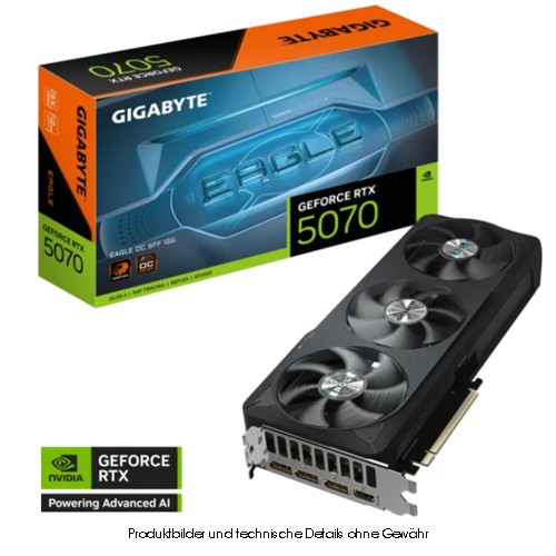 Gigabyte GF RTX 5070 Eagle OC SFF 12G, 12GB GDDR7, HDMI, 3x