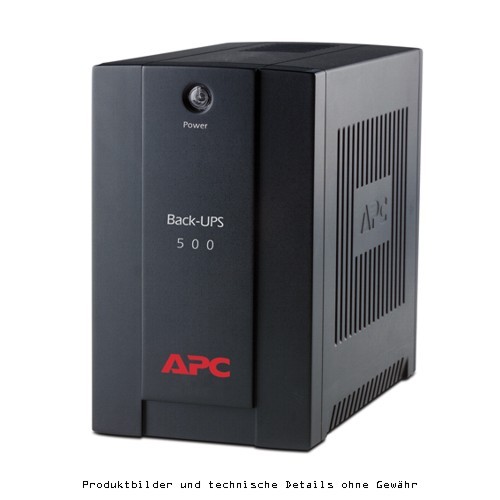 APC Back-UPS 500VA, AVR, IEC outlets