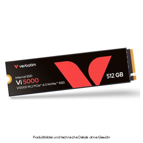 Verbatim Vi5000 PCIe NVMe SSD 512GB, M.2 2280 / PCIe4.0 x4