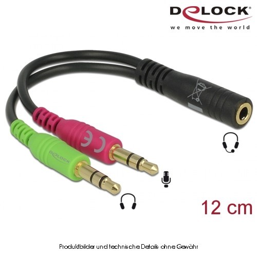 Delock Adapterkabel Klinke 3,5 mm 4 Pin