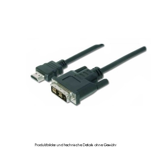DVI auf HDMI Adapterkabel 2m Assmann