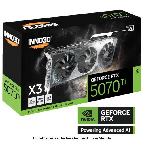 INNO3D GeForce RTX 5070 Ti X3, 16GB GDDR7, HDMI, 3x DP