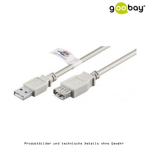 USB 2.0 Verlängerung 4,5m A-A, S/B