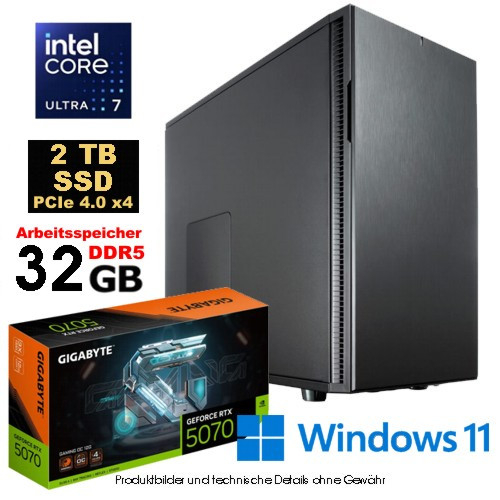 BWZ Gaming 7-265K/2TB NVME/32GB/RTX-5070Ti/Win11P