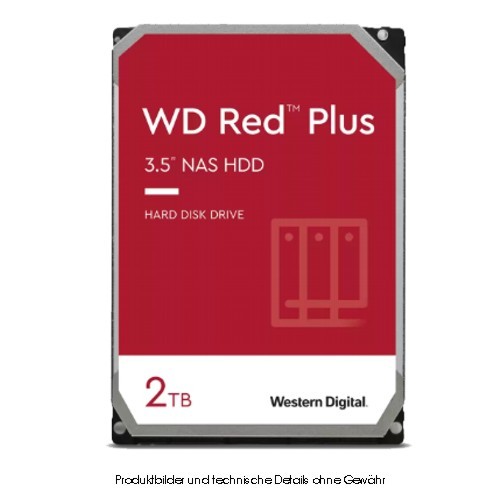 WD Red Plus WD20EFPX 2TB SATA 6Gb/s SOHO-NAS CMR