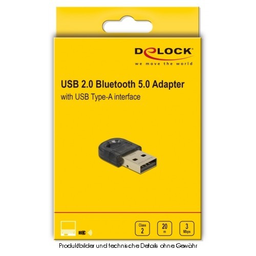Delock USB 2.0 Bluetooth 5.0 Mini Adapter