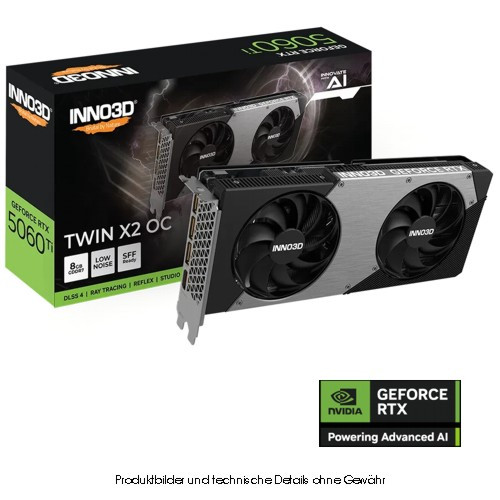 INNO3D GF RTX 5060 Ti 8GB TWIN X2 GDDR7 3xDP 1xHDMI