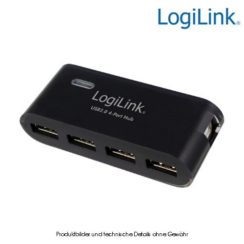 Logilink Hub USB 2.0 4-Port schwarz