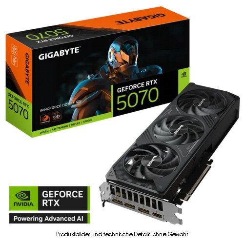 Used-IT Gigabyte GF RTX 5070 WF OC 12GB GDDR7