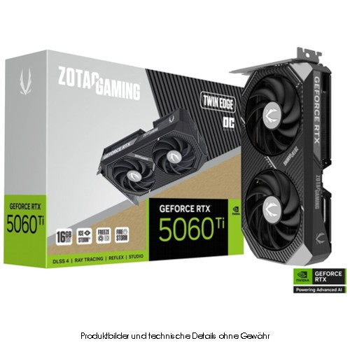 Zotac Gaming GF RTX 5060 Ti Twin Edge OC, 16GB GDDR7
