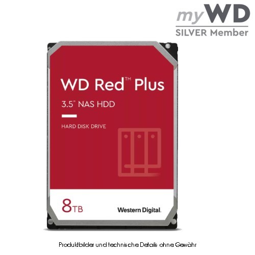 WD Red Plus WD80EFZZ 8TB SATA 6Gb/s SOHO-NAS CMR