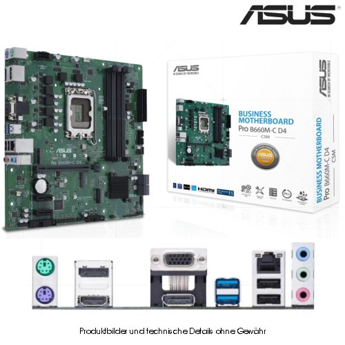 Asus PRO B660M-C D4-CSM, mATX, DDR4